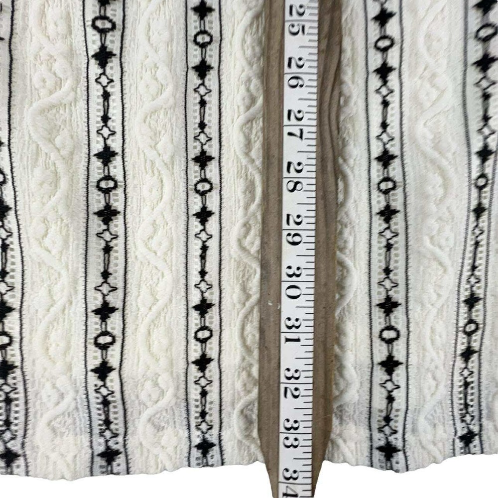 West of Melrose White Black Striped Lace Tie Waist Mini Dress NWT - Picture 14 of 15